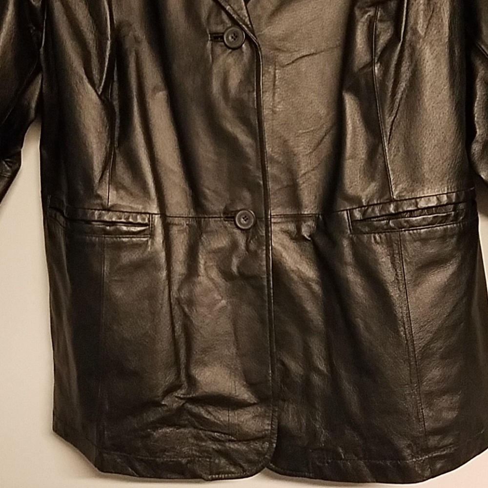 NWOT!! Maggie Barnes Genuine Leather Jacket - Picture 3 of 5
